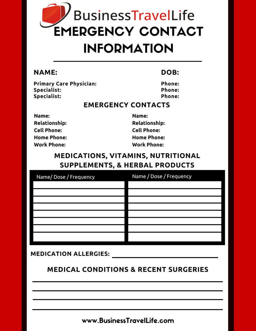 Download the Checklist to Prepare for a Medical Emergency During Travel