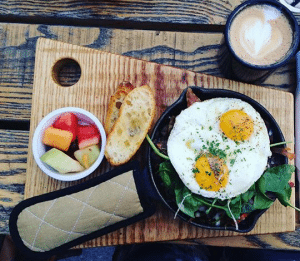 I rode the bike to an organic restaurant called Olive & Finch. It was a nice 15 minute ride through the downtown area to get there. I highly enjoyed my breakfast, which was served on a wooden along with a fresh juice from their juice bar.