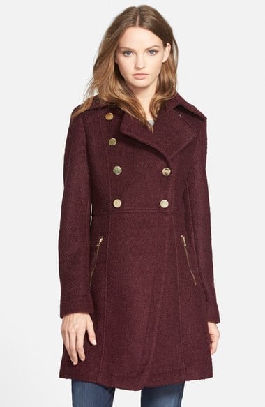 GUESS Double Breasted Bouclé Coat