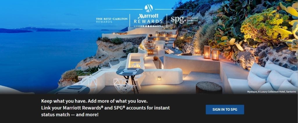 link marriott and SPG account