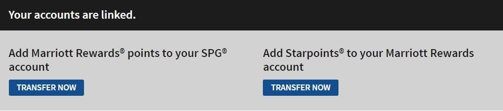 link marriott and SPG account