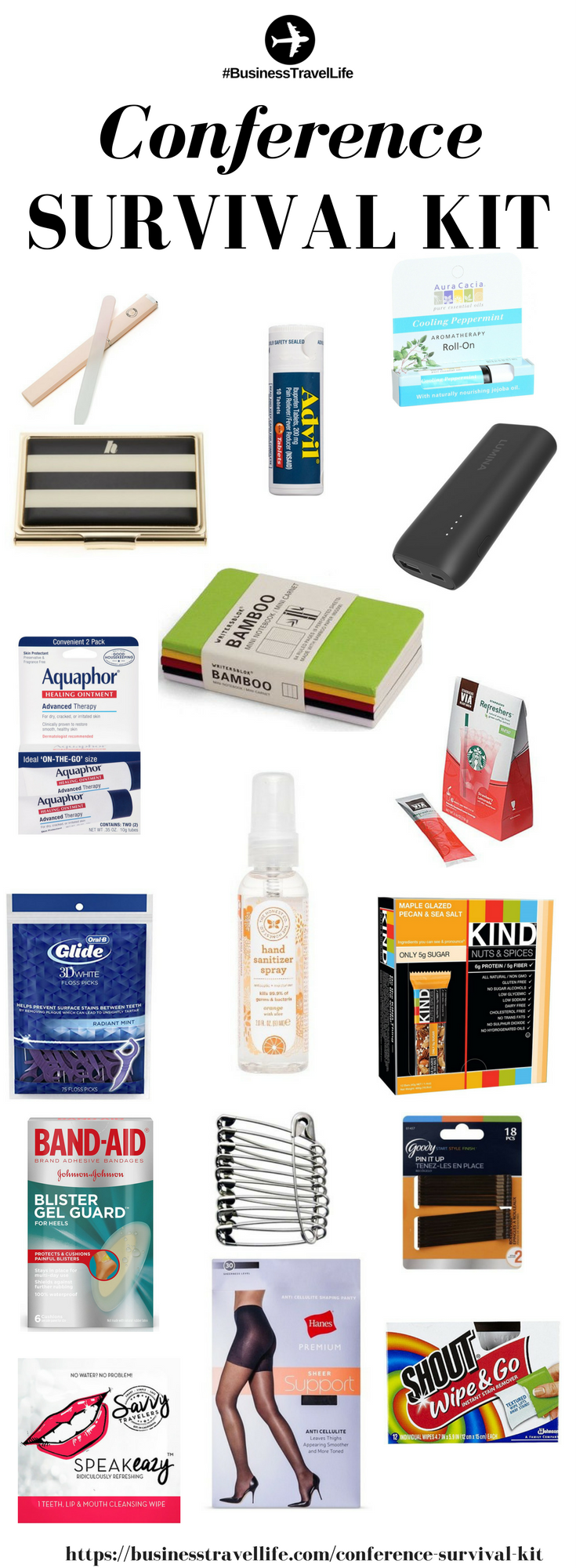 Conference Survival Kit Business Travel Life