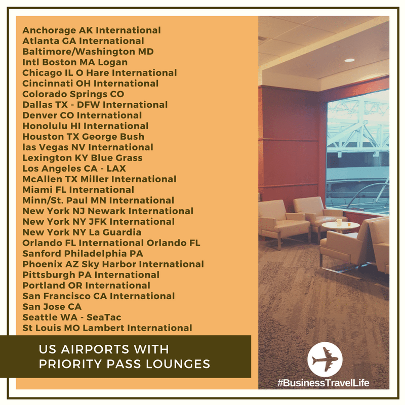 PRIORITY PASS LOUNGES business travel life