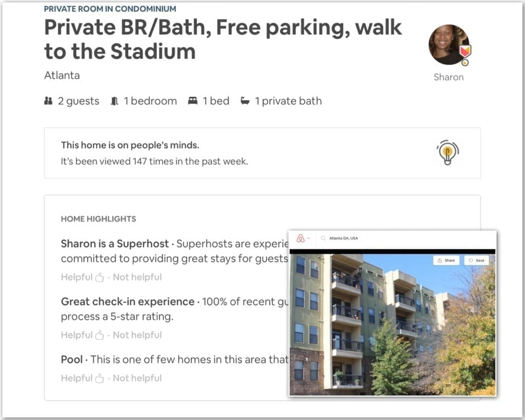 Airbnb business travel, atlanta, business travel life