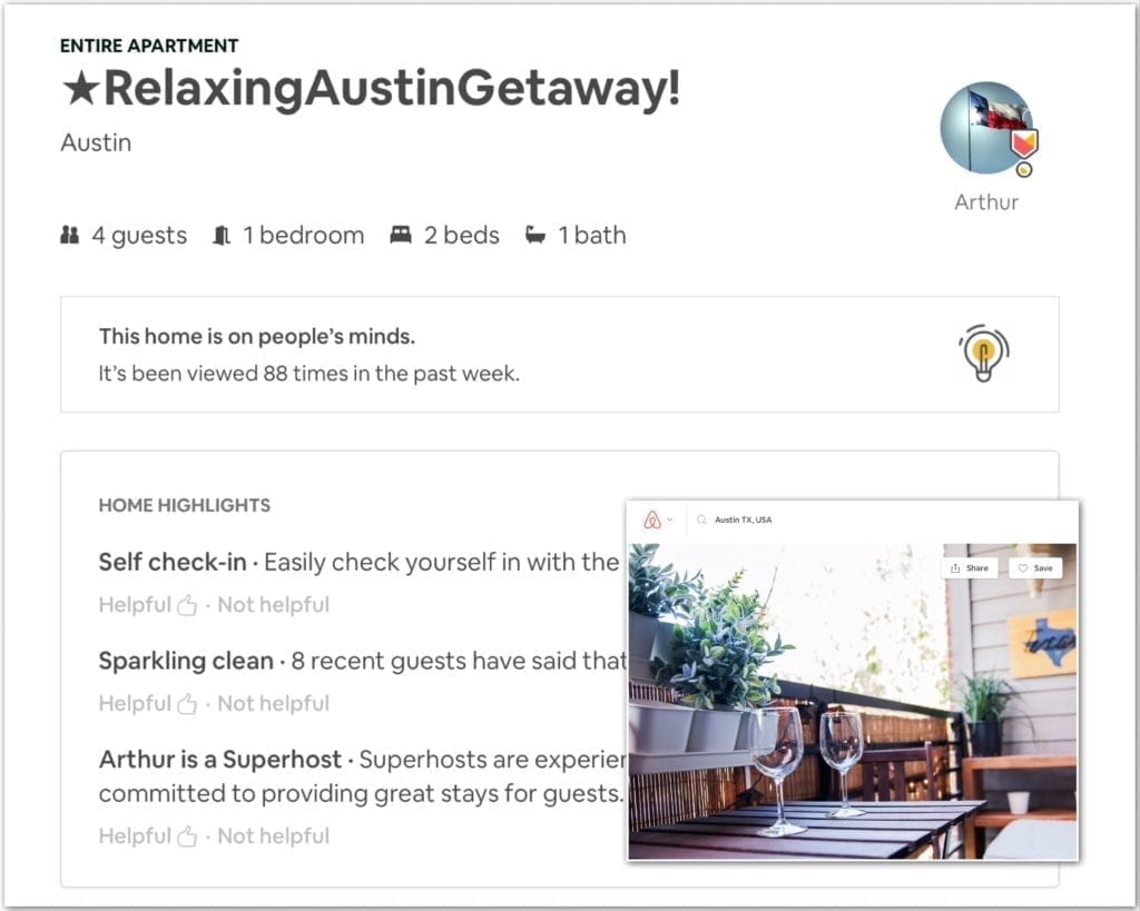 Airbnb business travel, austin, business travel life