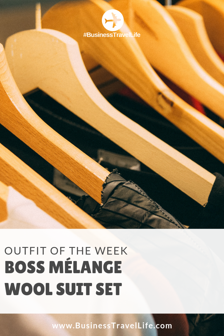 Business Travel Outfit of the Week: BOSS Mélange Wool Suit Set